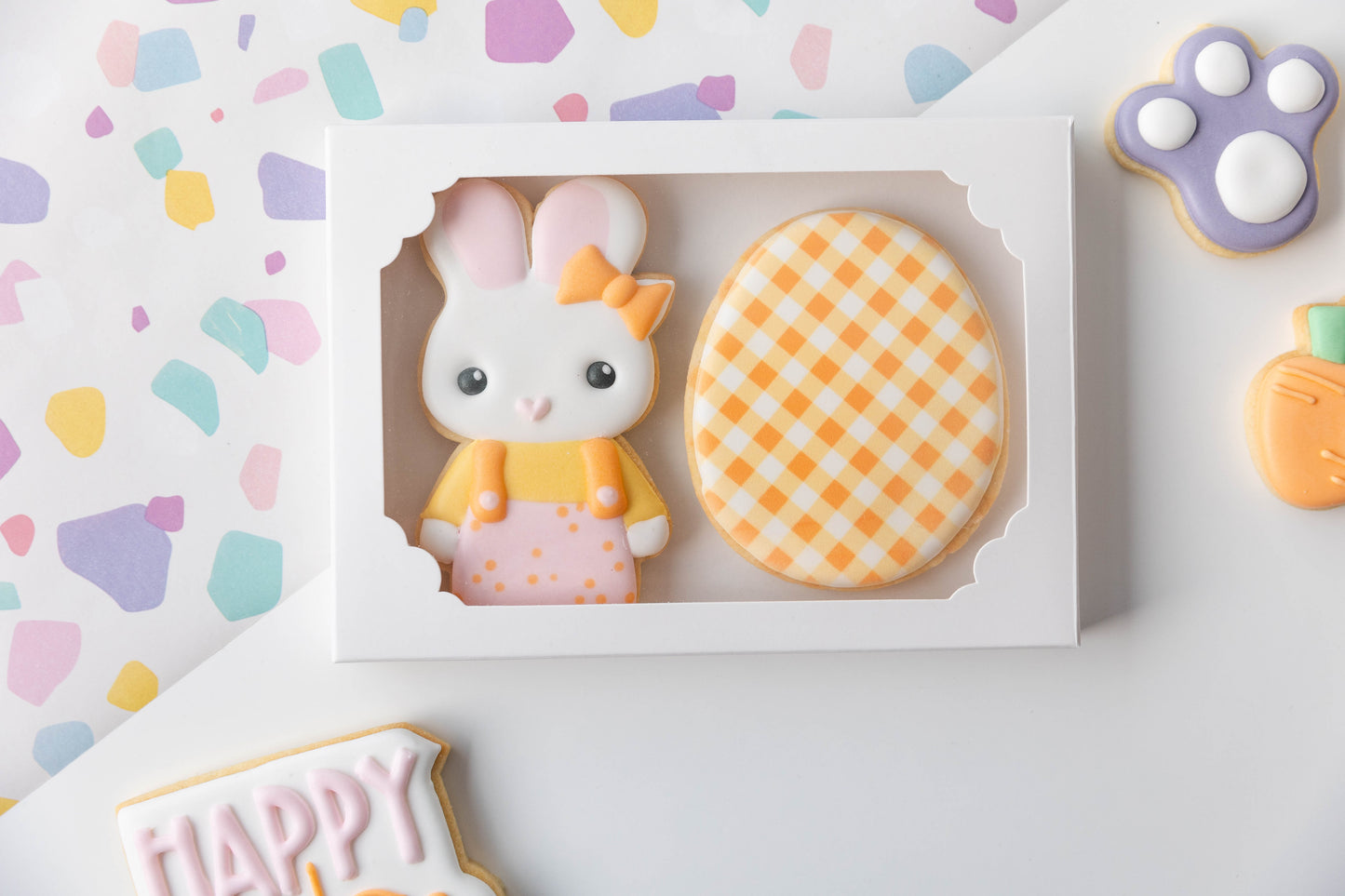 CUTE BOY/GIRL BUNNY & EGG - BOXED SET OF 2 (Optional Customisation)