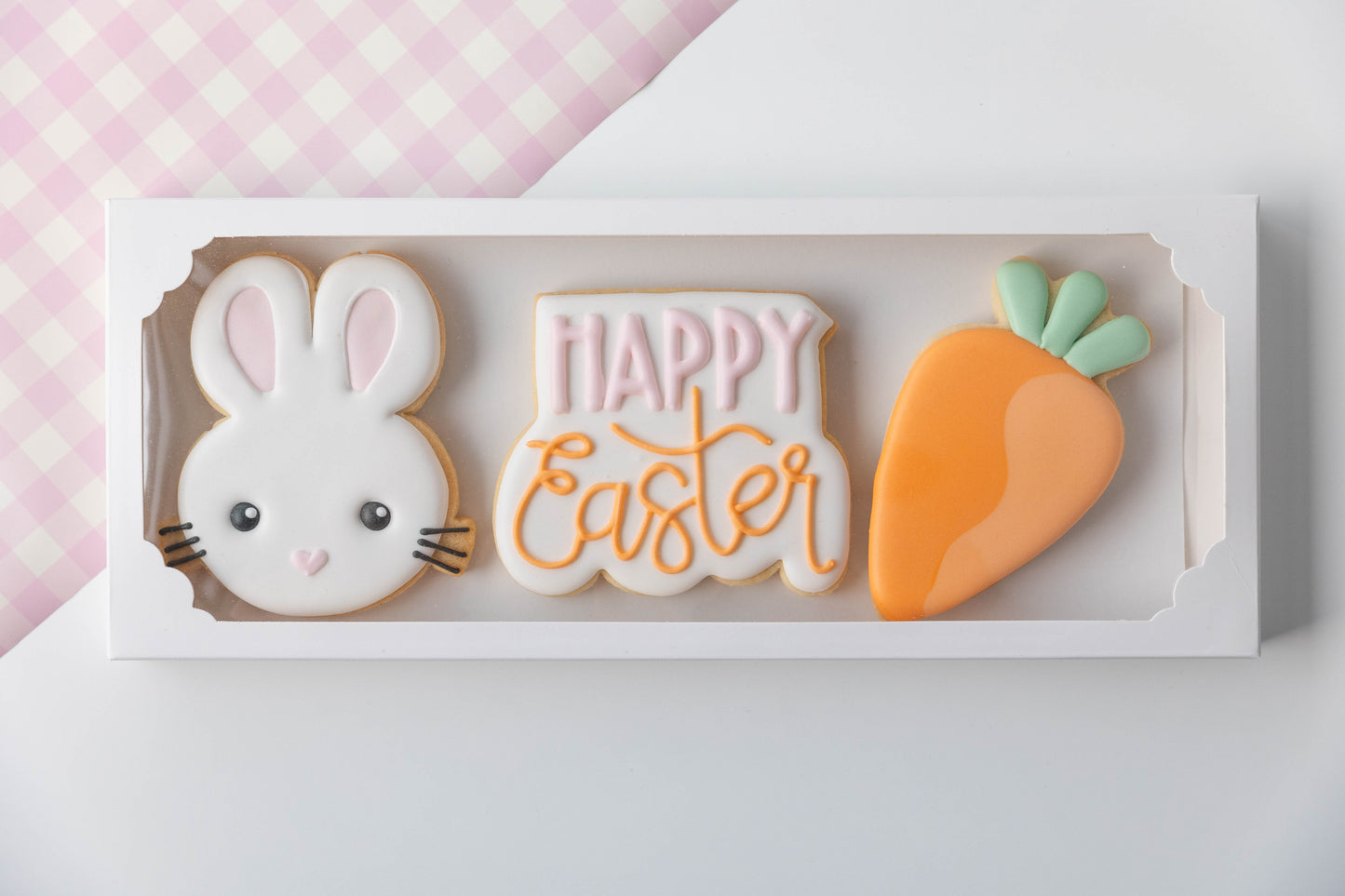 HAPPY EASTER- BUNNY & CARROT- BOXED SET OF 3