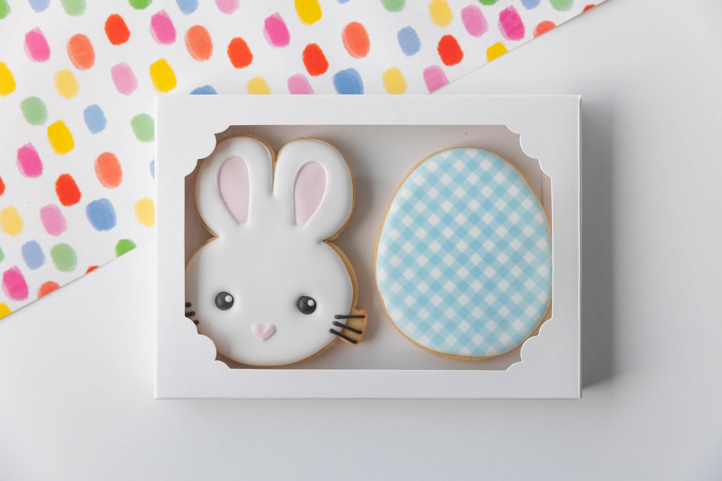EASTER BUNNY WITH EGG- BOXED SET OF 2 (Optional Customisation)