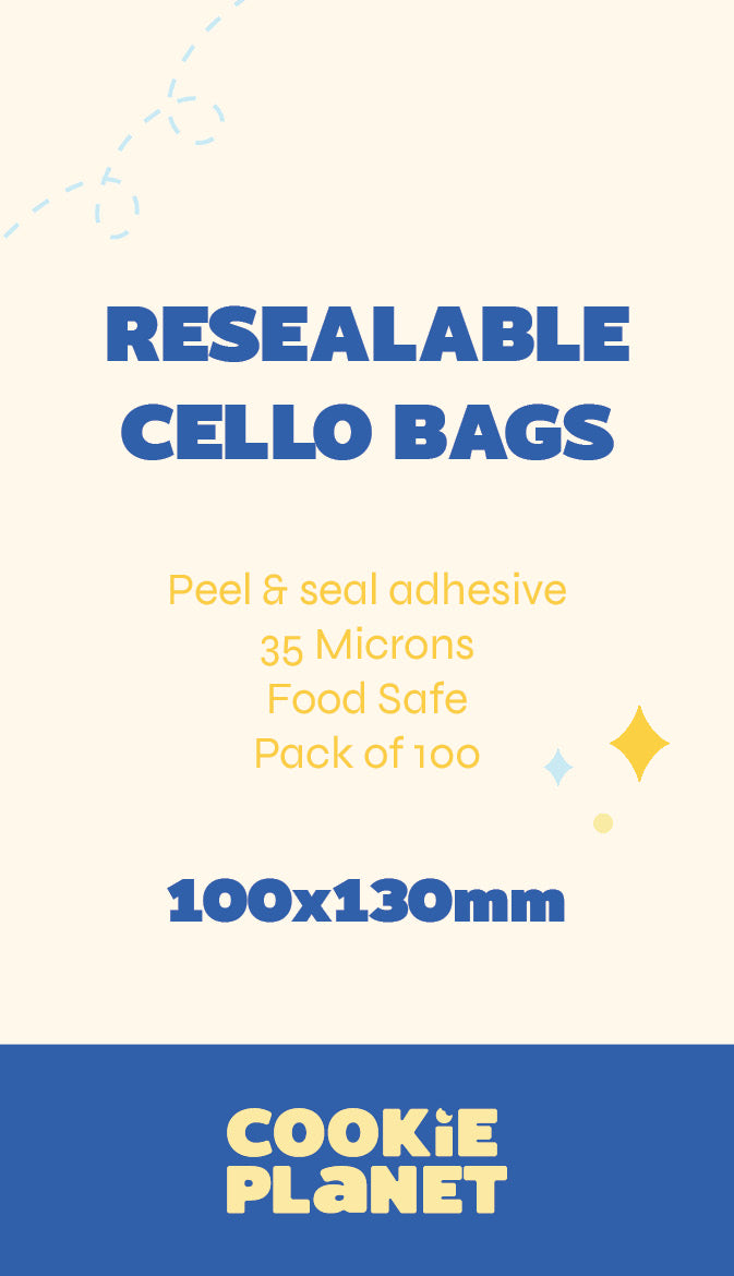 Resealable Cello Bags- 100x130mm (100pk)