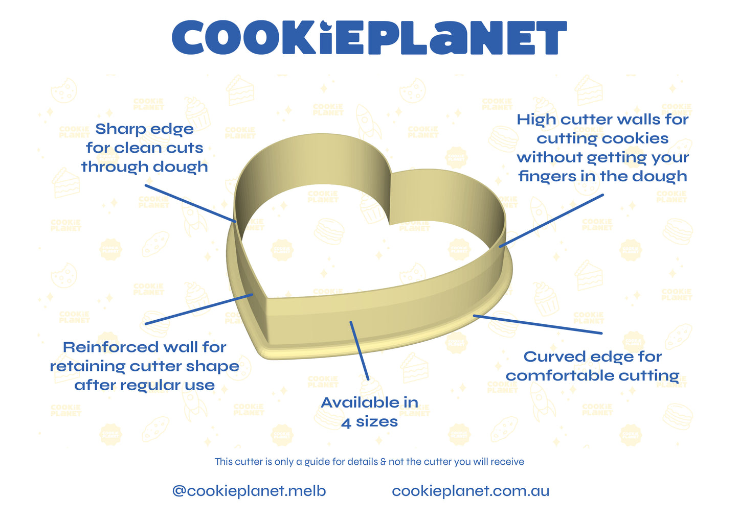 Flower on Side with Stem- Cookie Cutter