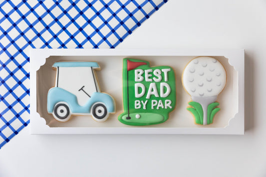 BEST DAD BY PAR GOLF COOKIE- BOXED SET OF 3