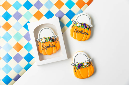 PUMPKIN TRICK OR TREAT BAG- SINGLE BOXED (OPTIONAL CUSTOMISATION)