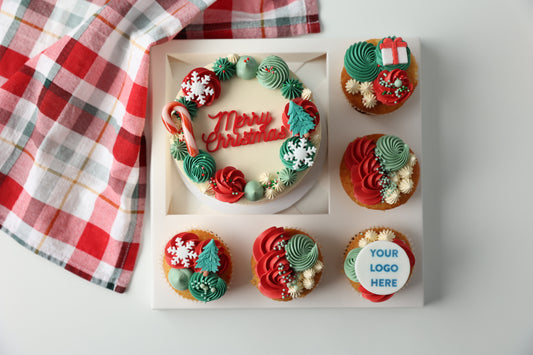 CORPORATE CLASSIC CHRISTMAS CUPCAKE & CAKE BENTO BOX
