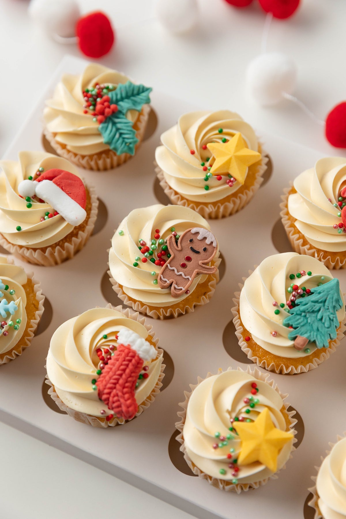 CHRISTMAS CHARMS MINI CUPCAKES- PICK UP ONLY