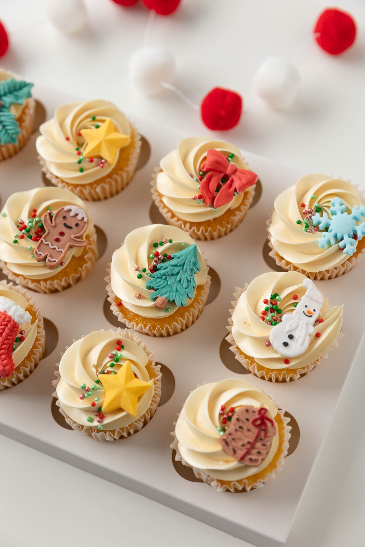 CHRISTMAS CHARMS MINI CUPCAKES- PICK UP ONLY