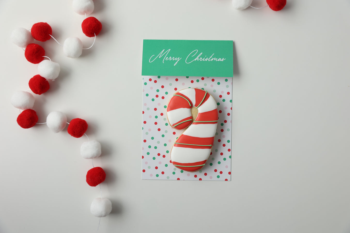 SINGLE CHRISTMAS COOKIE ON CARD