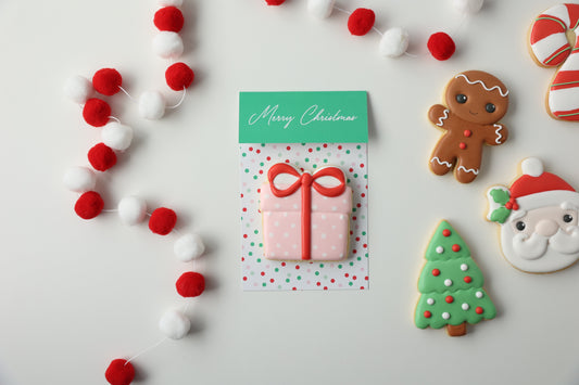 SINGLE CHRISTMAS COOKIE ON CARD