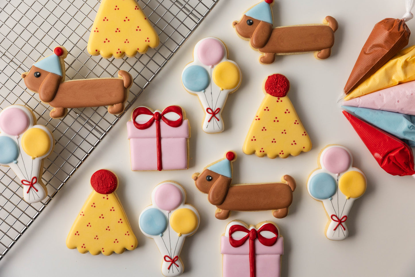 DACHSHUND PARTY- Beginner Royal Icing Cookie Decorating class