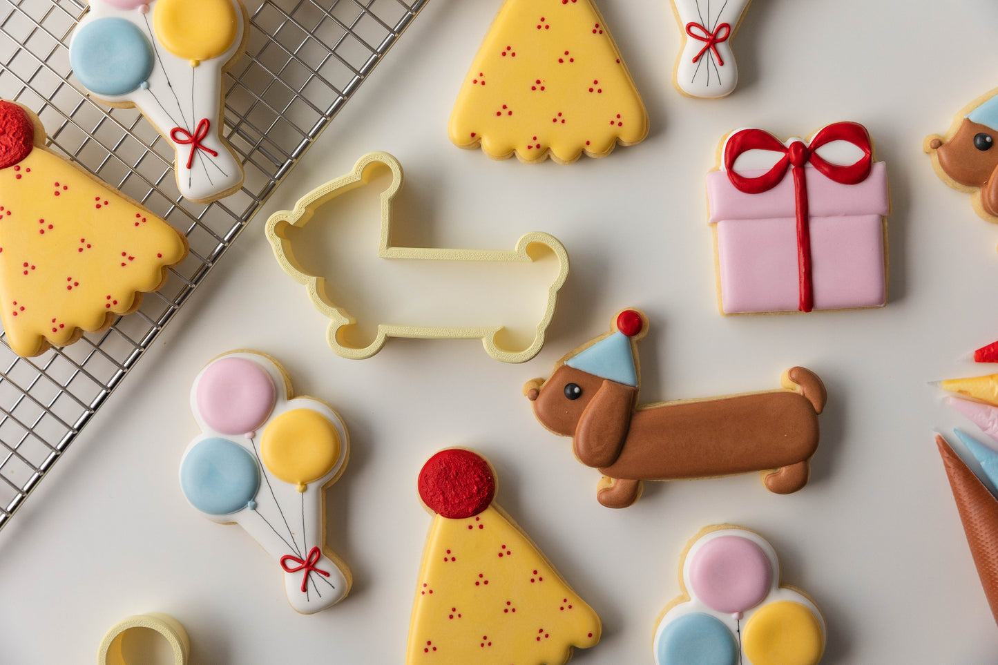 Dachshund with Party Hat- Cookie Cutter