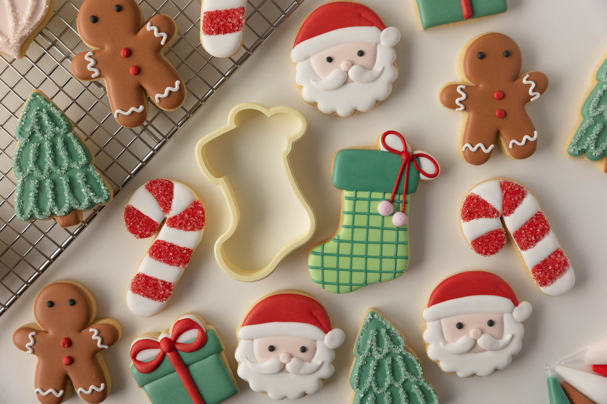 Stocking with Bow- Cookie Cutter