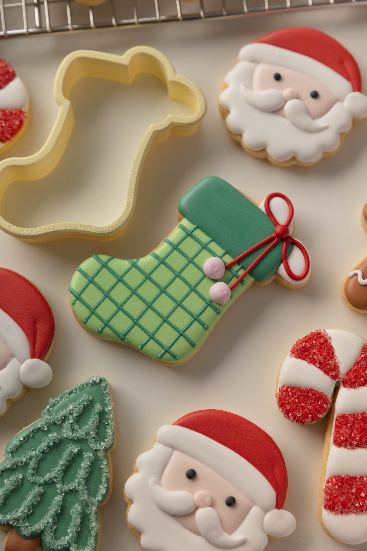 Stocking with Bow- Cookie Cutter