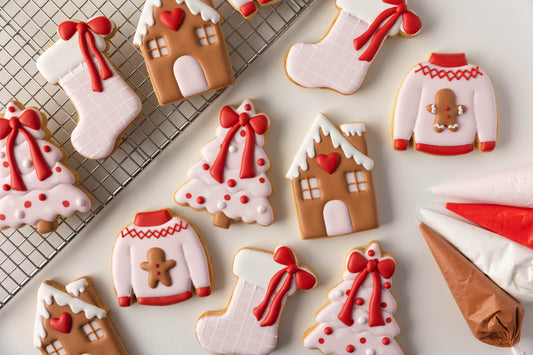 VERY MERRY PINK-MAS- Beginner Royal Icing Christmas Cookie Decorating class