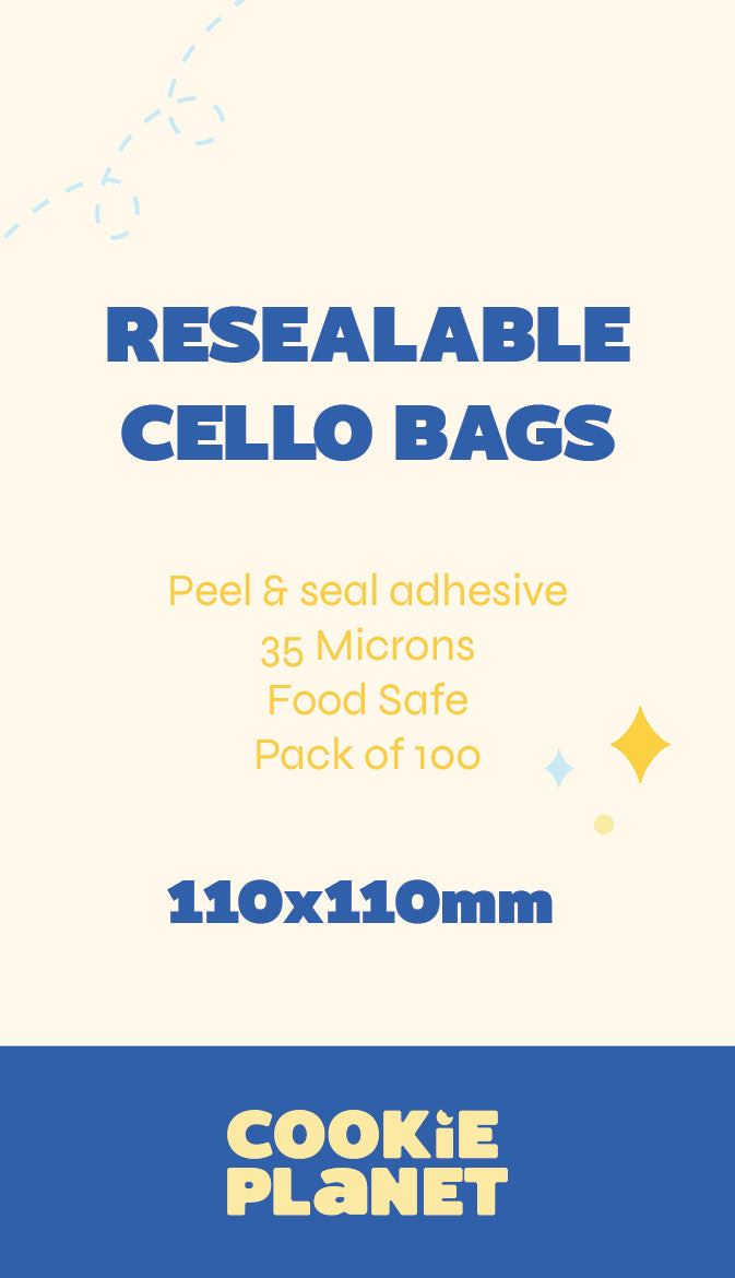 Resealable Cello Bags- 110x110mm (100pk)