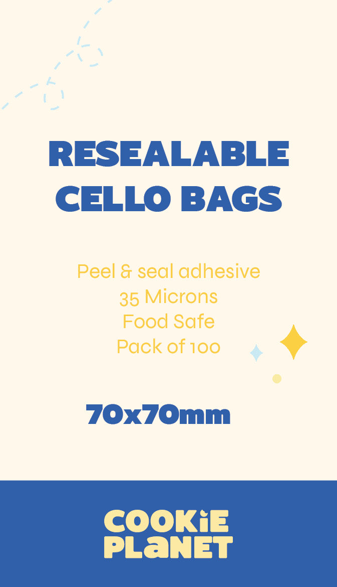 Resealable Cello Bags- 70x70mm (100pk)