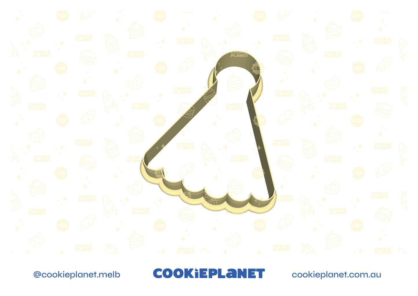 Scalloped Edge Party Hat- Cookie Cutter