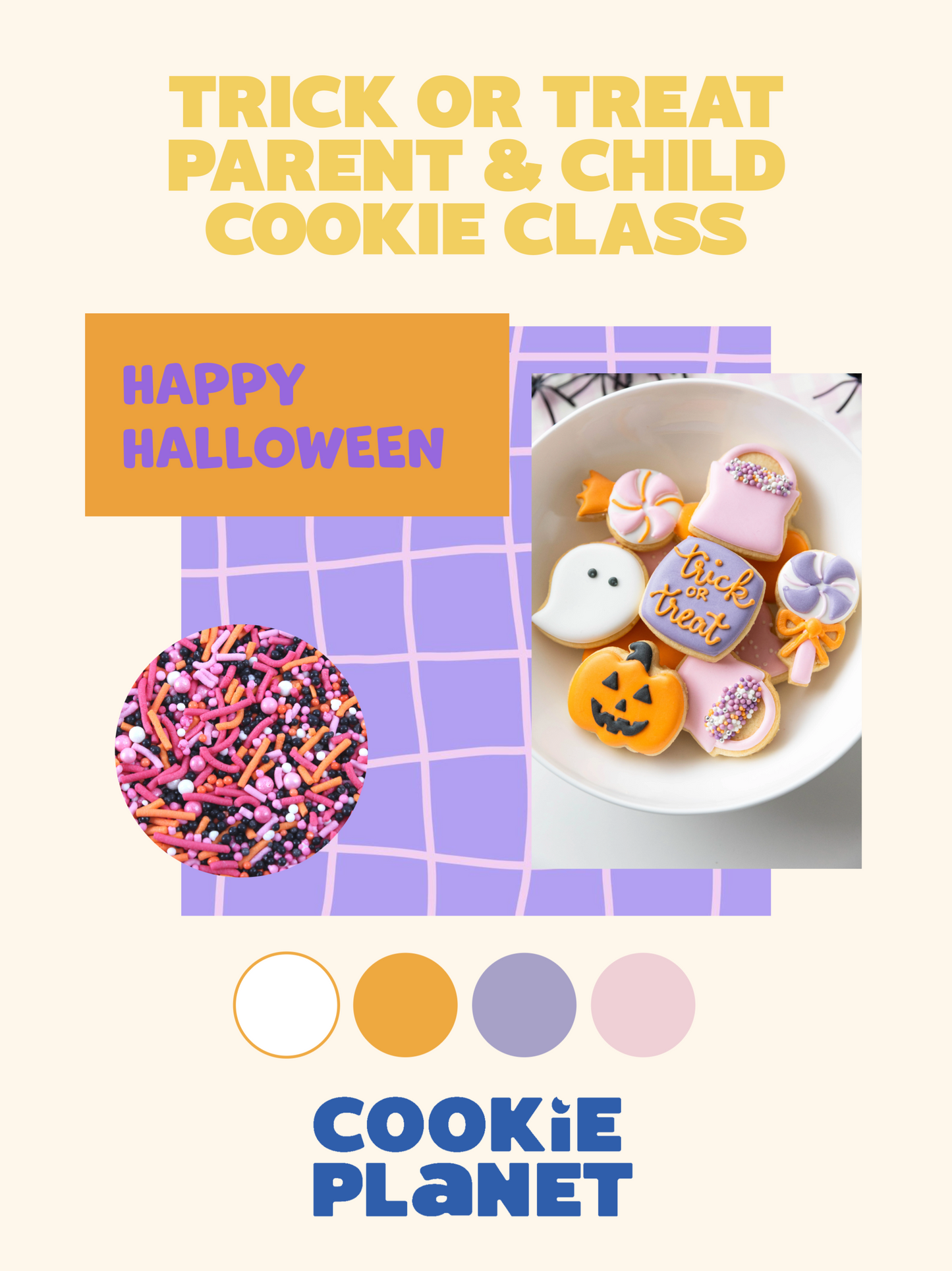 TRICK OR TREAT- Parent & Child School Holidays Royal Icing Cookie Decorating class