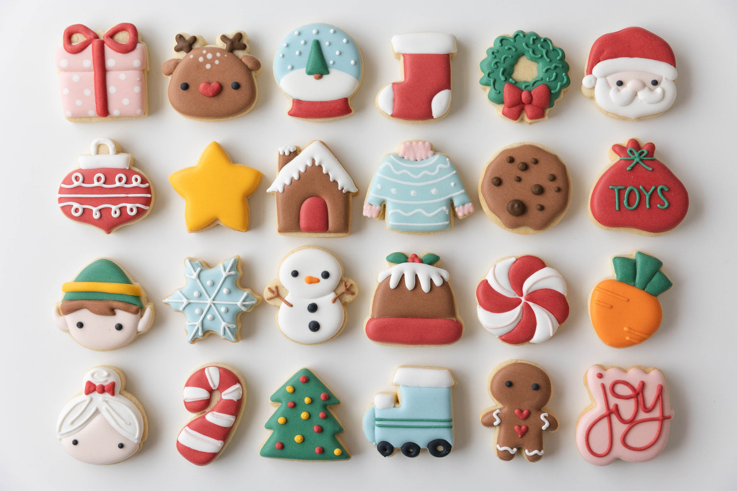 MODERN 24 DAY ADVENT CALENDAR COOKIE SET