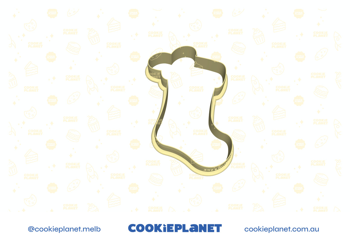 Stocking with Bow- Cookie Cutter