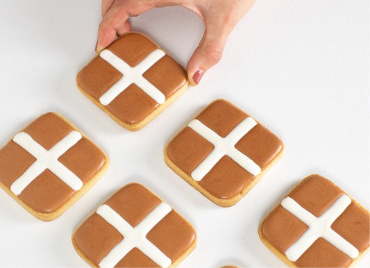 EASTER HOT CROSS BUN COOKIES