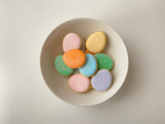 MINI BRIGHT & WHITE SPRINKLE EASTER EGG COOKIES