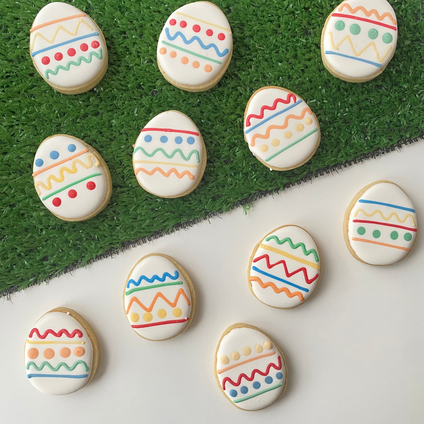 MINI RAINBOW EASTER EGG COOKIES